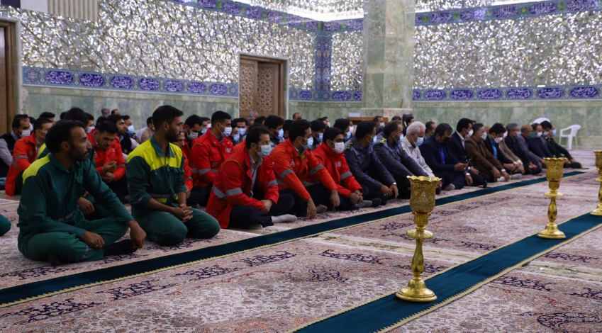 برگزاری آیین خطبه‌خوانی حرم حضرت معصومه(س) با حضور کارکنان شهرداری قم
