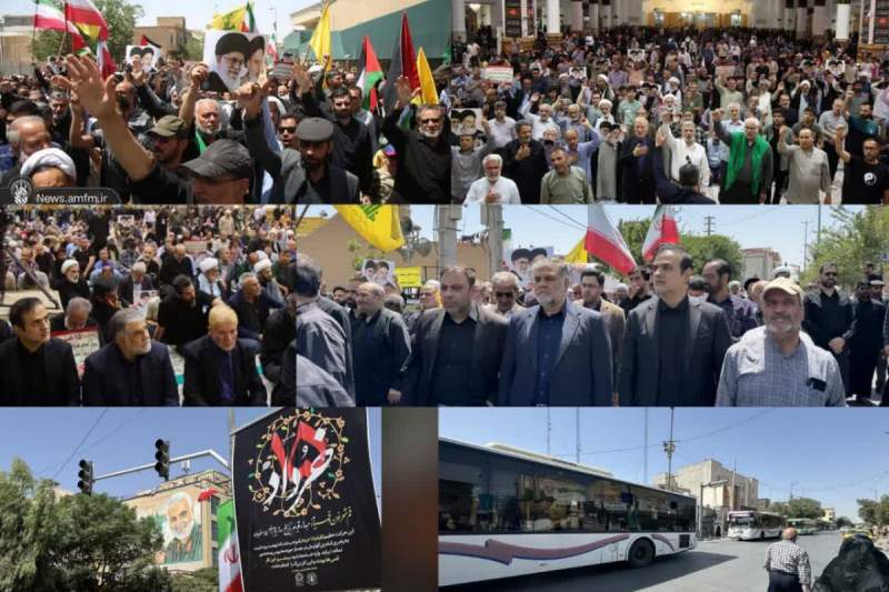 نقش‌آفرینی شهرداری قم در برگزاری با شکوه راهپیمایی و اجتماع مردمی ۱۵ خرداد در قم