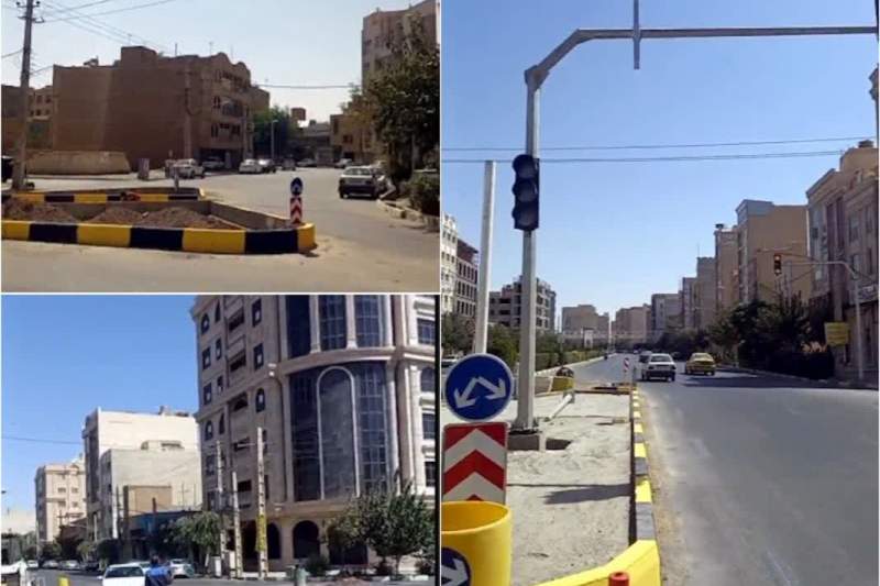 اصلاح هندسی بلوار فردوسی و خیابان آیت‌الله شاه‌آبادی در منطقه چهار قم اجرا شد