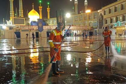 آماده‌سازی کامل مسیر راهپیمایی ۱۳ آبان توسط منطقه 7 قم